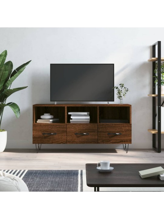 Tv skapītis, ozolkoka krāsa, 102x36x50 cm, inženierijas koks
