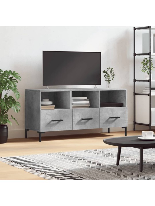 Tv skapītis, betona pelēks, 102x36x50 cm, inženierijas koks