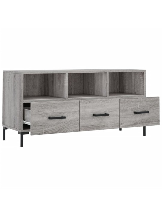 Tv skapītis, pelēka ozolkoka, 102x36x50 cm, inženierijas koks