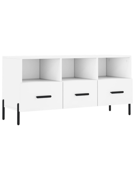 Tv skapītis, balts, 102x36x50 cm, inženierijas koks