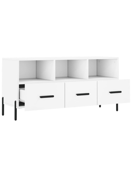 Tv skapītis, balts, 102x36x50 cm, inženierijas koks