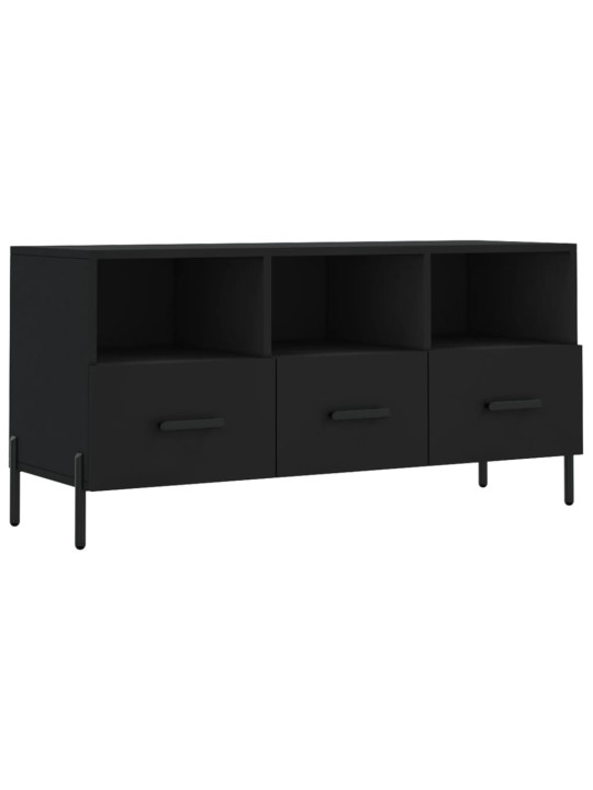 Tv skapītis, melns, 102x36x50 cm, inženierijas koks