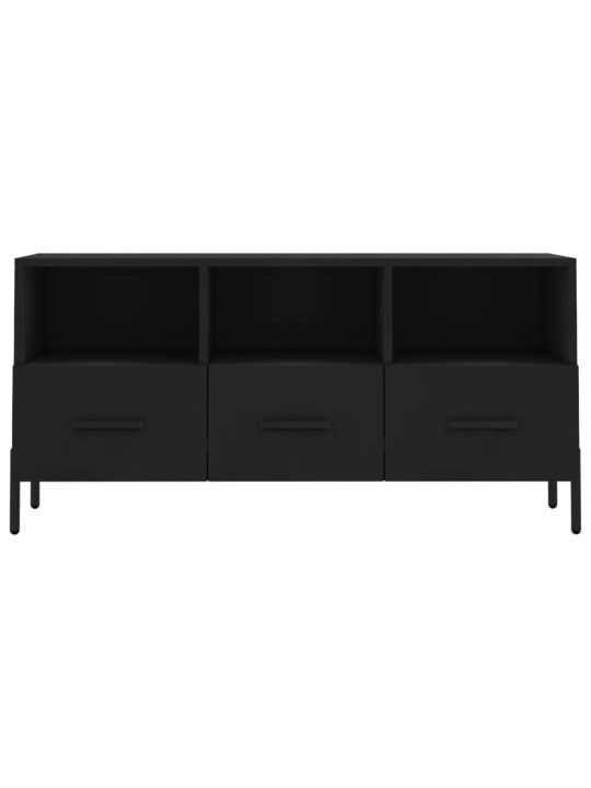 Tv skapītis, melns, 102x36x50 cm, inženierijas koks