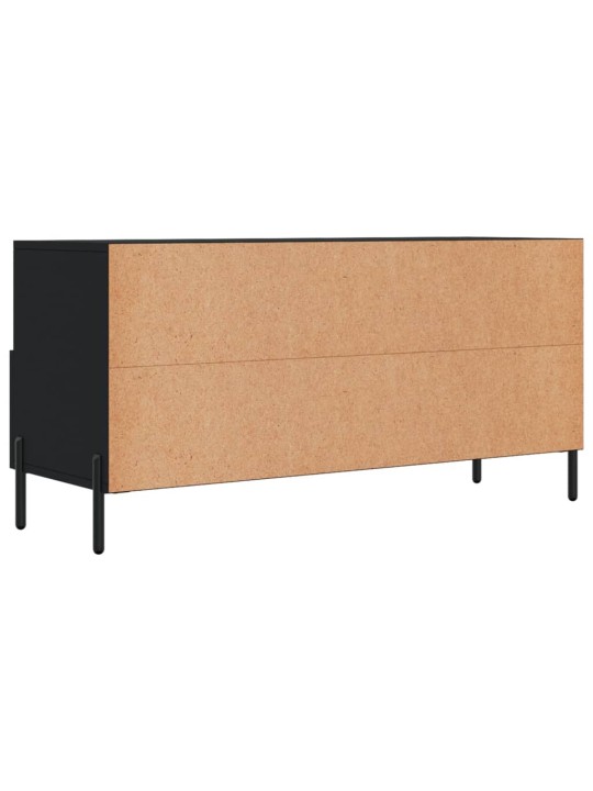 Tv skapītis, melns, 102x36x50 cm, inženierijas koks