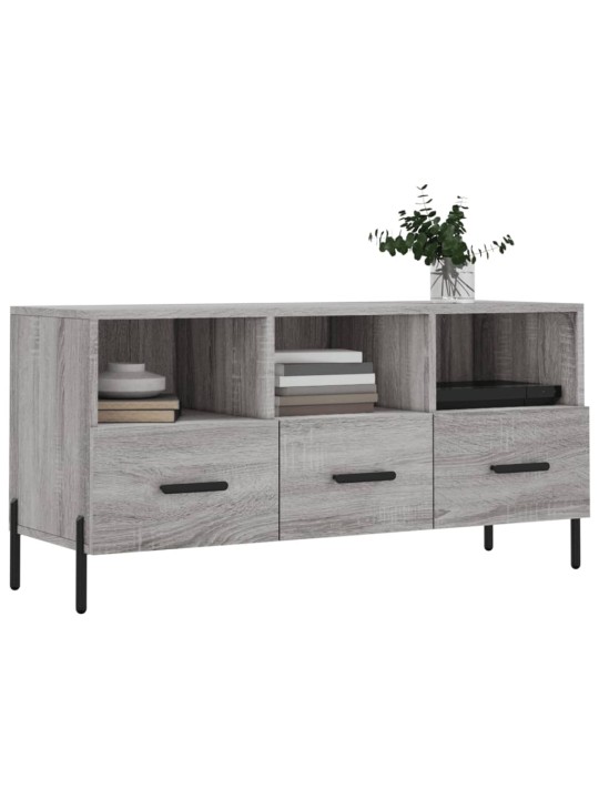 Tv skapītis, pelēka ozolkoka, 102x36x50 cm, inženierijas koks