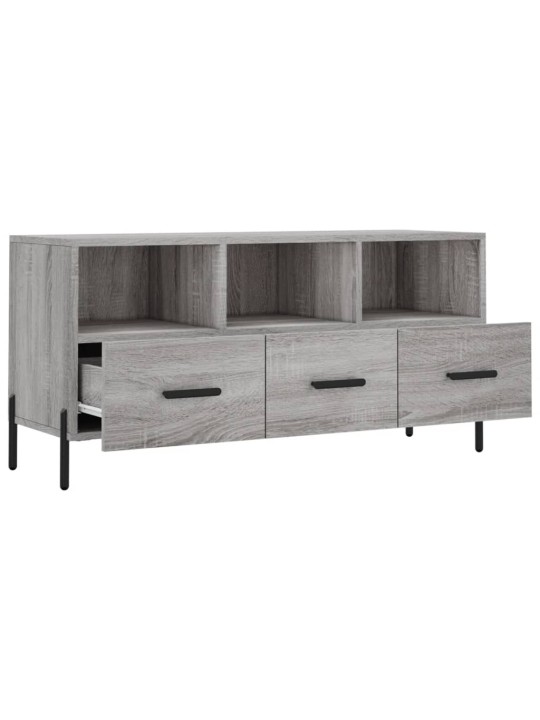 Tv skapītis, pelēka ozolkoka, 102x36x50 cm, inženierijas koks