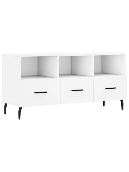 Tv skapītis, balts, 102x36x50 cm, inženierijas koks
