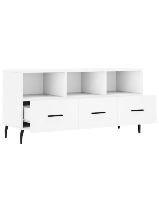 Tv skapītis, balts, 102x36x50 cm, inženierijas koks