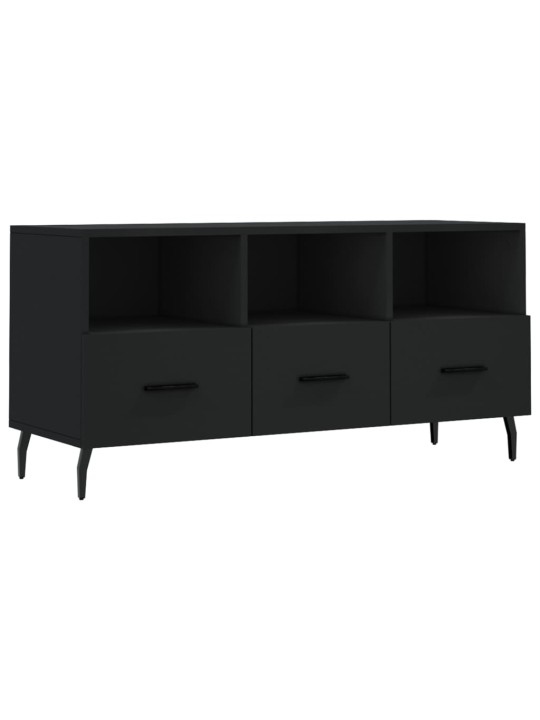 Tv skapītis, melns, 102x36x50 cm, inženierijas koks
