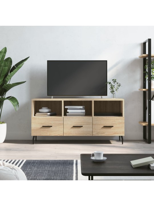 Tv skapītis, ozolkoka krāsa, 102x36x50 cm, inženierijas koks