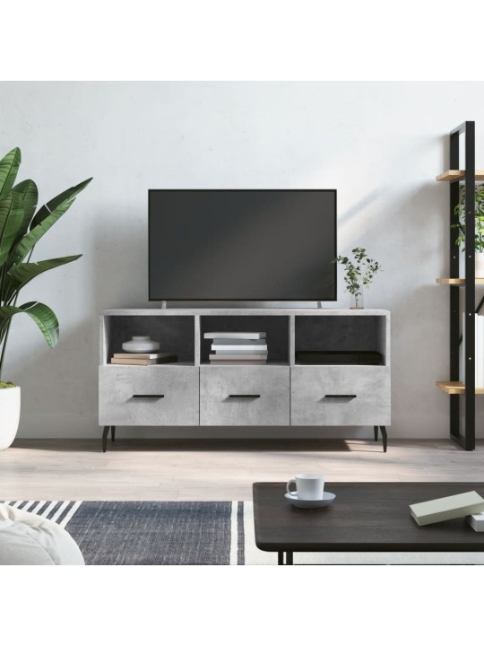 Tv skapītis, betona pelēks, 102x36x50 cm, inženierijas koks