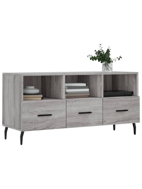 Tv skapītis, pelēka ozolkoka, 102x36x50 cm, inženierijas koks