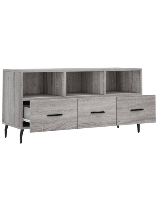 Tv skapītis, pelēka ozolkoka, 102x36x50 cm, inženierijas koks