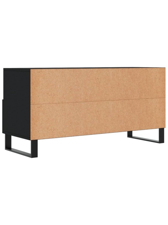 Tv skapītis, melns, 102x36x50 cm, inženierijas koks