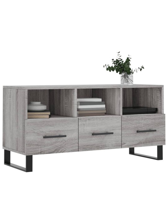 Tv skapītis, pelēka ozolkoka, 102x36x50 cm, inženierijas koks