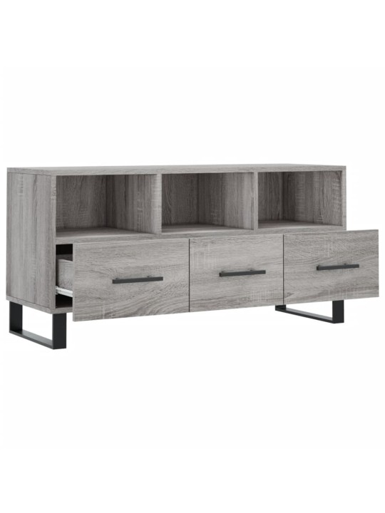 Tv skapītis, pelēka ozolkoka, 102x36x50 cm, inženierijas koks
