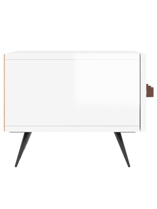 Tv skapītis, spīdīgi balts, 150x36x30 cm, inženierijas koks
