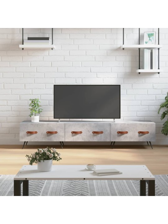 Tv skapītis, pelēks koks, 150x36x30 cm, inženierijas koks