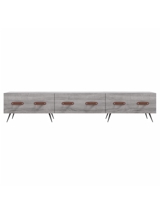 Tv skapītis, pelēka ozolkoka, 150x36x30 cm, inženierijas koks