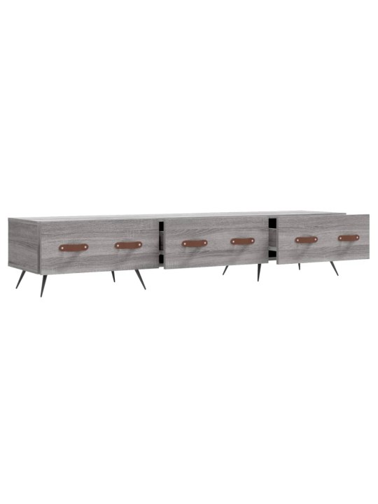 Tv skapītis, pelēka ozolkoka, 150x36x30 cm, inženierijas koks