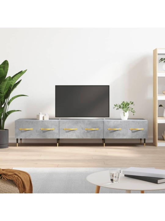 Tv skapītis, pelēks koks, 150x36x30 cm, inženierijas koks