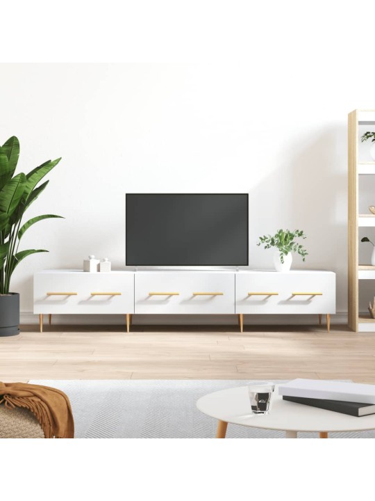 Tv skapītis, balts, 150x36x30 cm, inženierijas koks