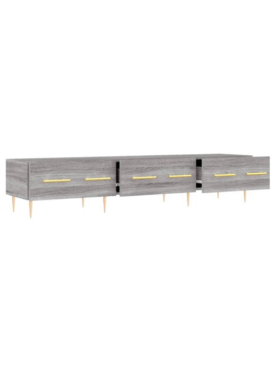 Tv skapītis, pelēka ozolkoka, 150x36x30 cm, inženierijas koks