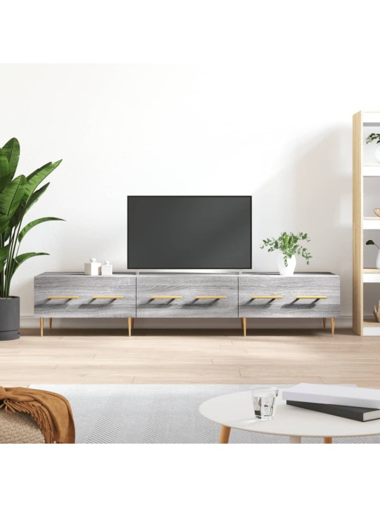 Tv skapītis, pelēka ozolkoka, 150x36x30 cm, inženierijas koks