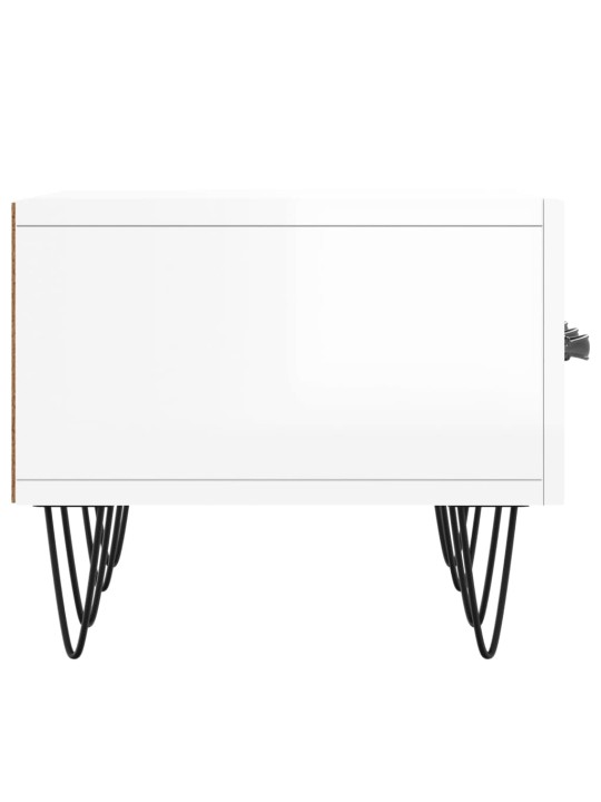 Tv skapītis, spīdīgi balts, 150x36x30 cm, inženierijas koks