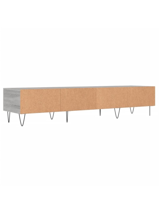 Tv skapītis, pelēka ozolkoka, 150x36x30 cm, inženierijas koks