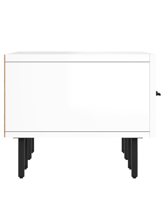 Tv skapītis, spīdīgi balts, 150x36x30 cm, inženierijas koks