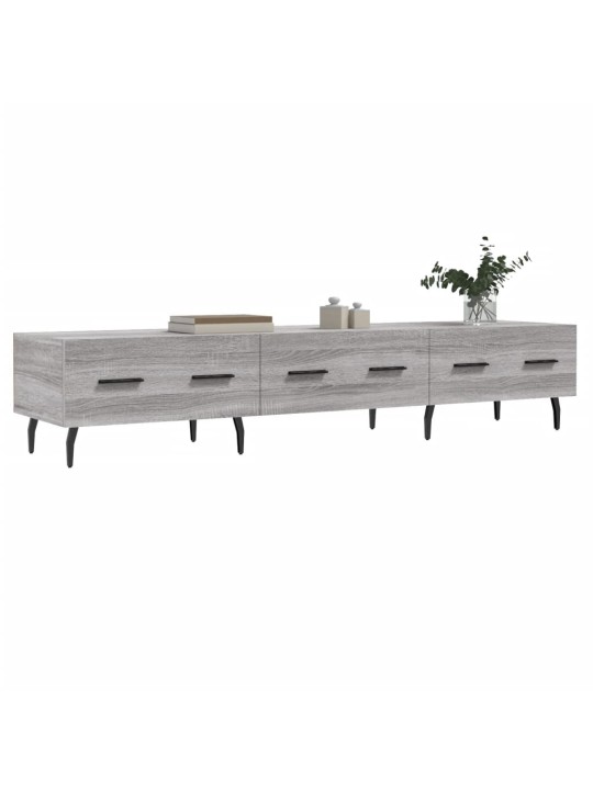 Tv skapītis, pelēka ozolkoka, 150x36x30 cm, inženierijas koks