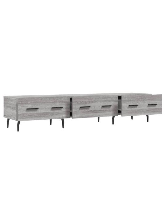 Tv skapītis, pelēka ozolkoka, 150x36x30 cm, inženierijas koks