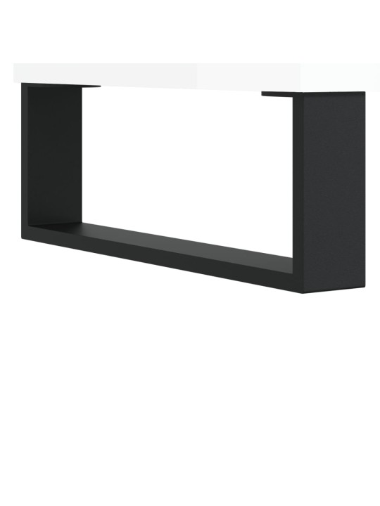 Tv skapītis, spīdīgi balts, 150x36x30 cm, inženierijas koks