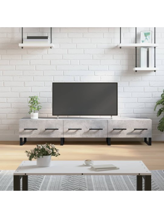 Tv skapītis, pelēks koks, 150x36x30 cm, inženierijas koks