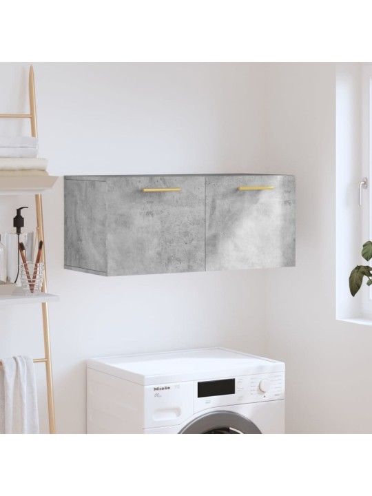 Sienas skapītis, betona pelēks, 80x36,5x35cm, inženierijas koks