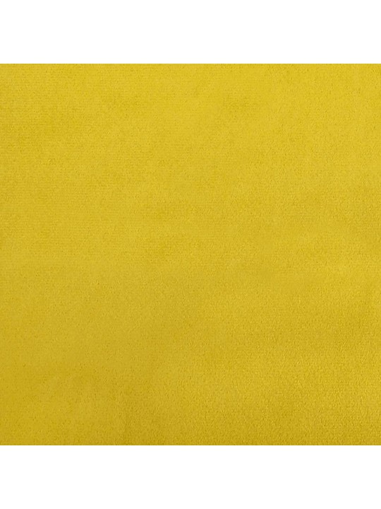 Grīdas dīvāngulta, tumši dzeltena, 122x204x55 cm, samts