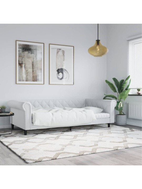 Dienas gulta, balts, 100x200 cm, mākslīgā āda