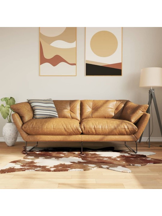 Paklājs, brūns un balts, 120x170 cm, govs ādas stils, neslīdošs