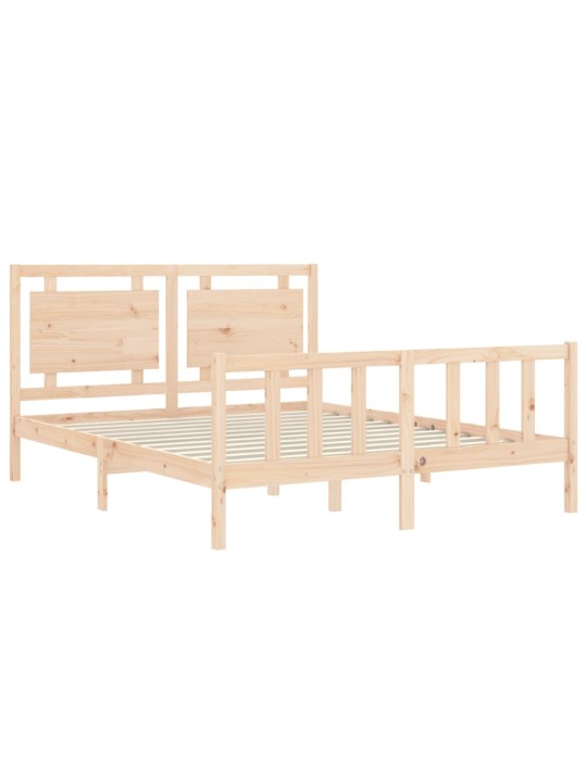 Gultas rāmis ar galvgali, King size izmērs, masīvkoks