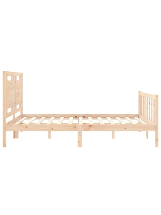 Gultas rāmis ar galvgali, King size izmērs, masīvkoks