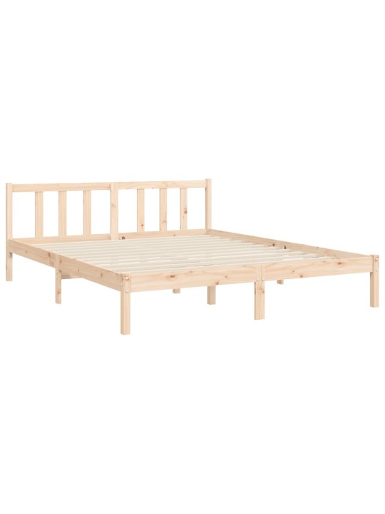 Gultas rāmis ar galvgali, King size izmērs, masīvkoks