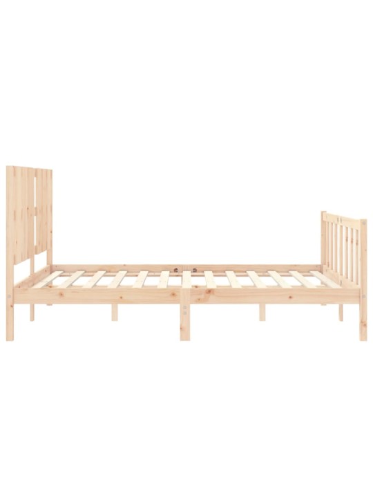 Gultas rāmis ar galvgali, King size izmērs, masīvkoks