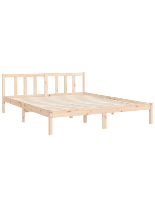 Gultas rāmis ar galvgali, King size izmērs, masīvkoks