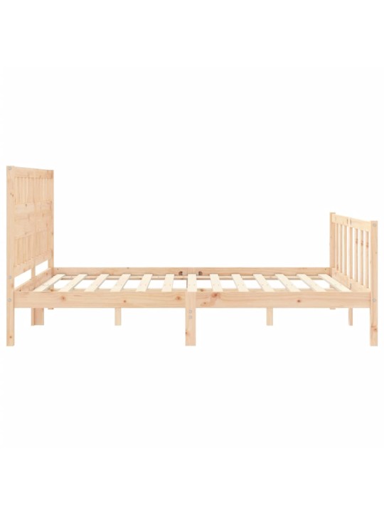Gultas rāmis ar galvgali, King size izmērs, masīvkoks