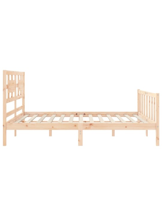 Gultas rāmis ar galvgali, King size izmērs, masīvkoks
