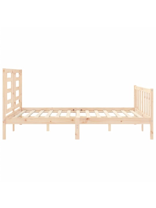Gultas rāmis ar galvgali, King size izmērs, masīvkoks