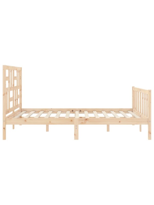 Gultas rāmis ar galvgali, King size izmērs, masīvkoks