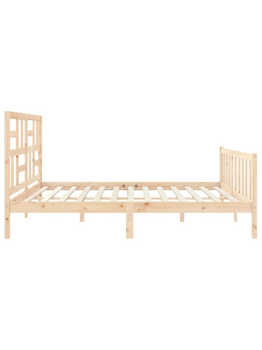 Gultas rāmis ar galvgali, Super King Size, masīvkoks