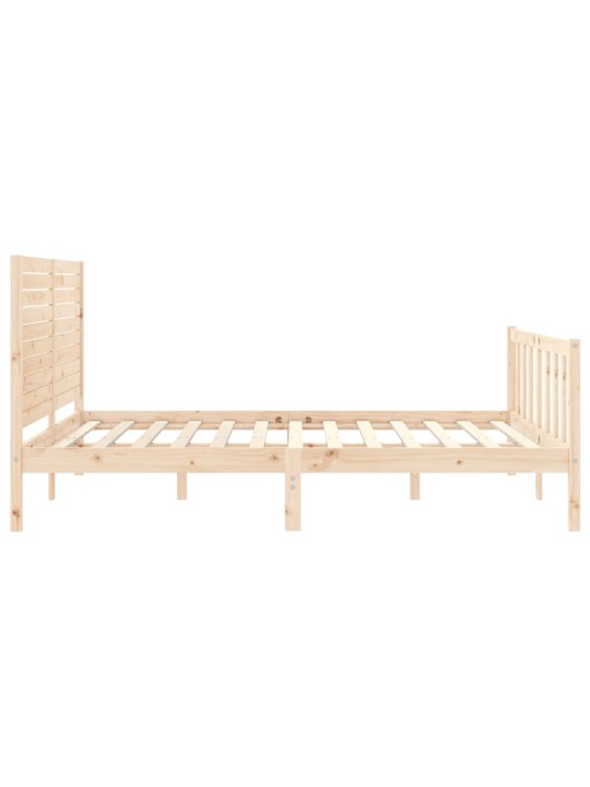 Gultas rāmis ar galvgali, King size izmērs, masīvkoks